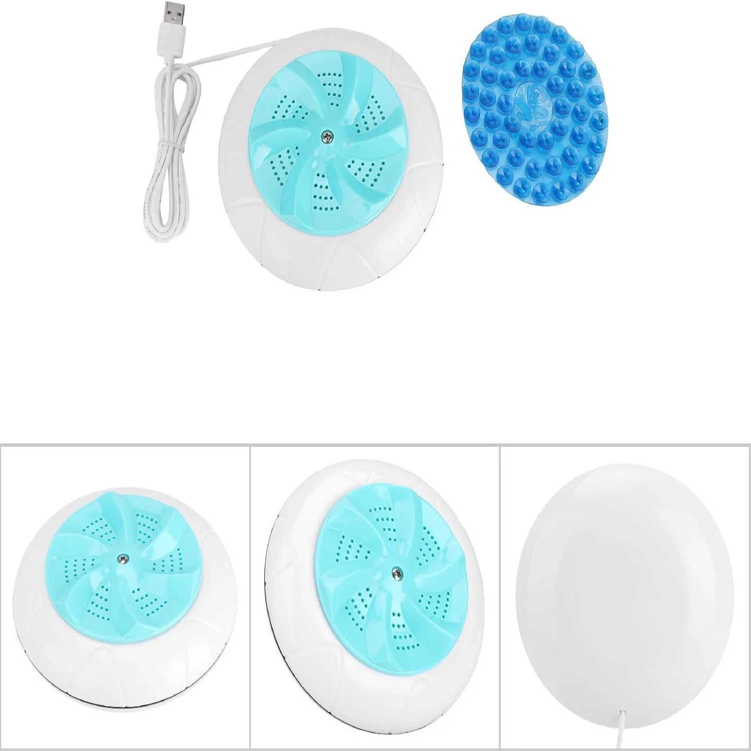 Mini Travel Portable Household Small Washing Machine Ultrasound Turbo Washer Laundry (Green)