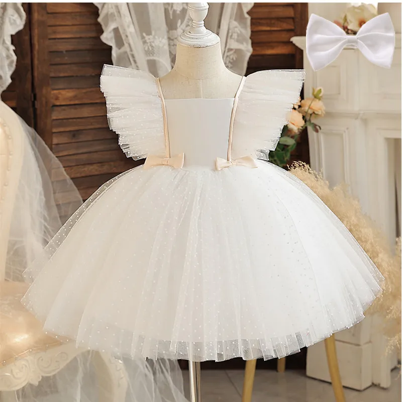 Baby Clothes for Girls Flower Birthday Unicorn Tutu Colorful Dress Sequin Bow Wedding Gown Elegant Kids Princess Party Wear