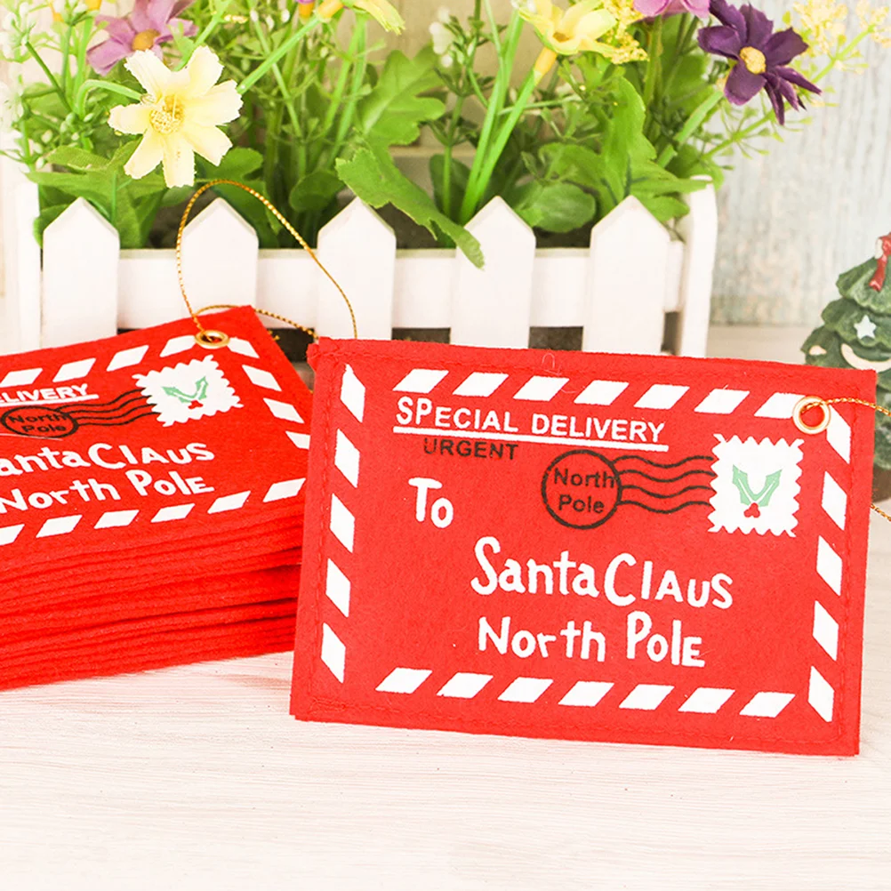 10 Pcs Candy Storage Bag Santa Claus Envelope Mini Mailbox Key Christmas Gift Staff Making Kit