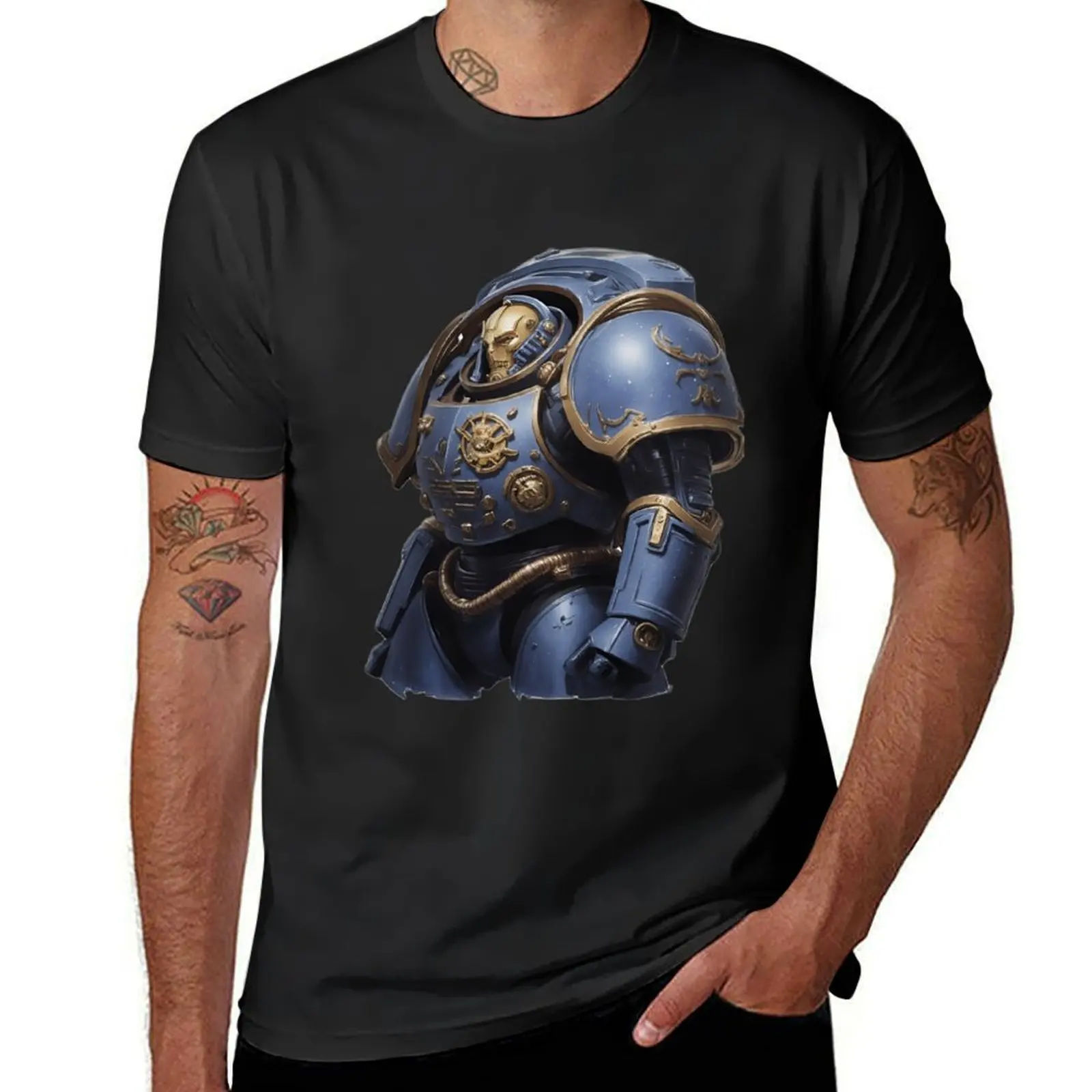 Space Marine Ultramarine T-Shirt vintage clothes anime clothes men t shirts