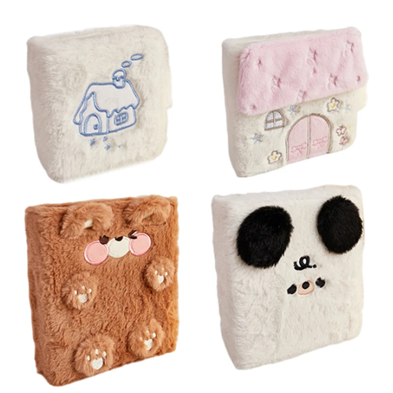 House Shape Plush Photocards Holder Binder Set Notebook Album 3inch Idol Photo Cards Collection Book Kpop Stationery