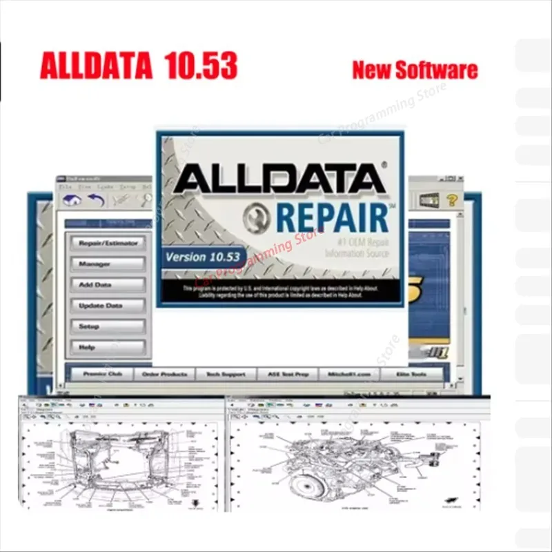 2026 hot selling newest version Auto Alldata Repair Software 10.53 alldata software Support for Automotive Cars