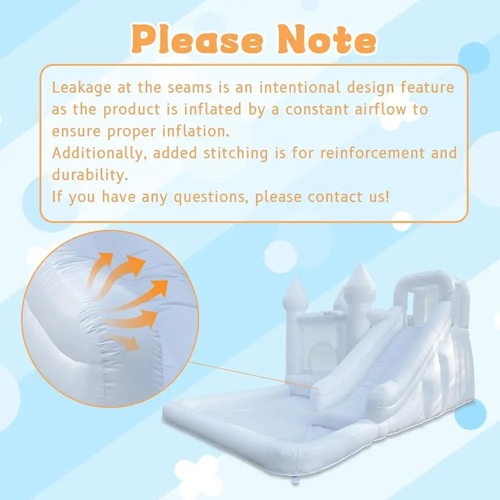 14ft Iatable Waterglijbaan Springhuis, Oxford Waterglijbaan met Glijbaan en Ballenbad/Pit, Wit Springhuis met Luchtblazer voor K