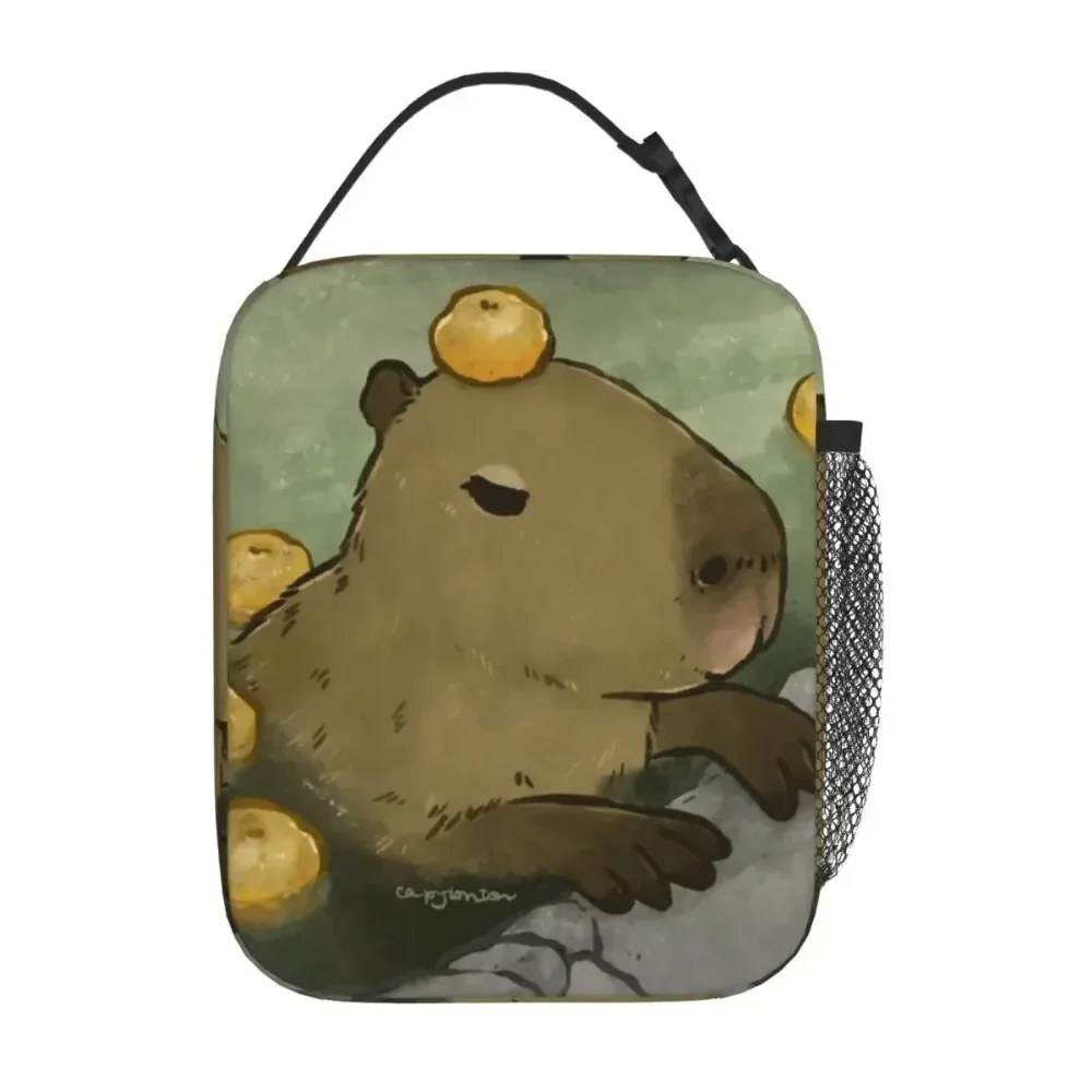 Capybara Insulated Lunch Bags Waterproof Picnic Bags Thermal Cooler Lunch Box Tote for Woman Work Children School