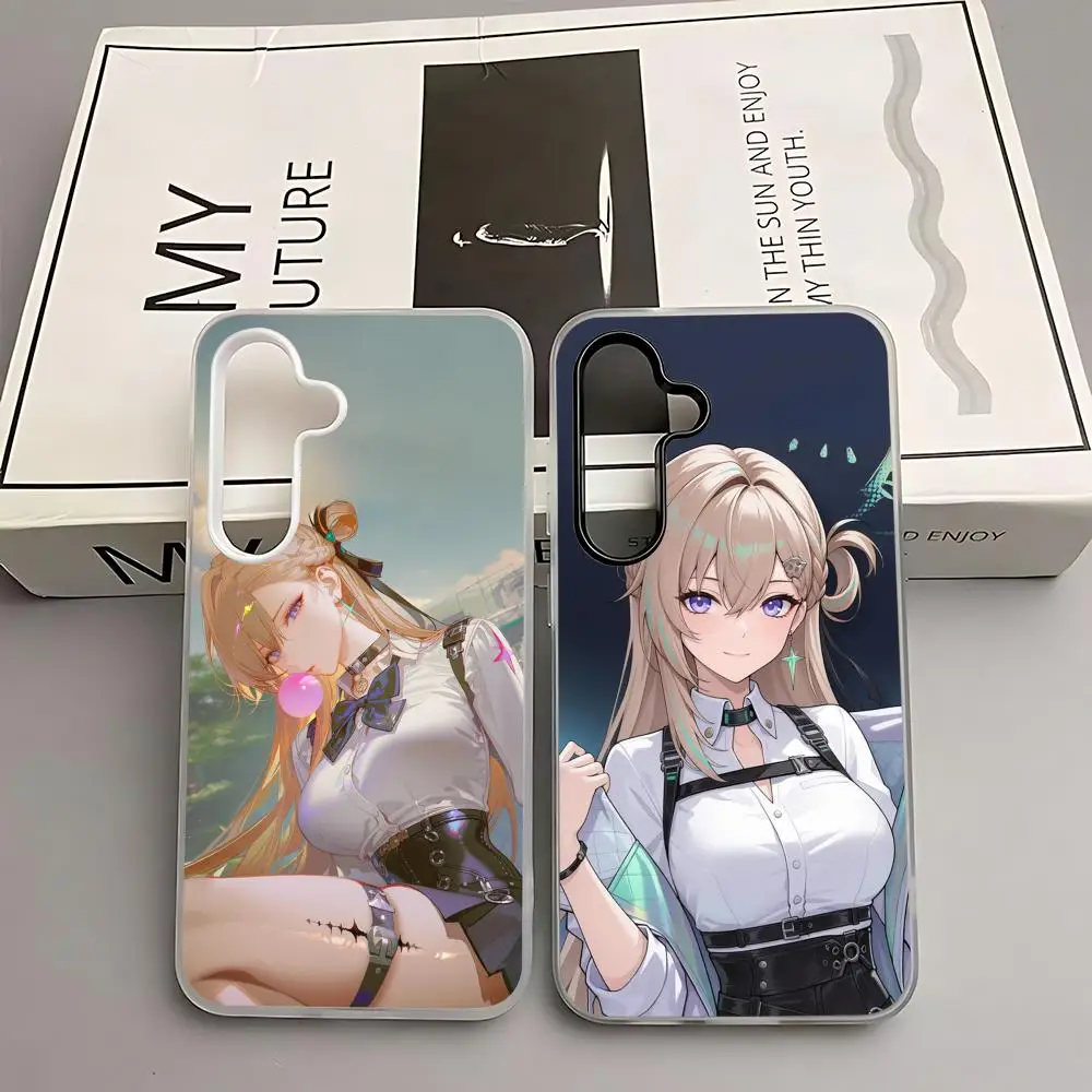 Lynae Wuthering Waves Phone Case for Samsung A16 A56 A36 A26 A55 A54 A15 A35 A25 White 2-in-1 Jelly case