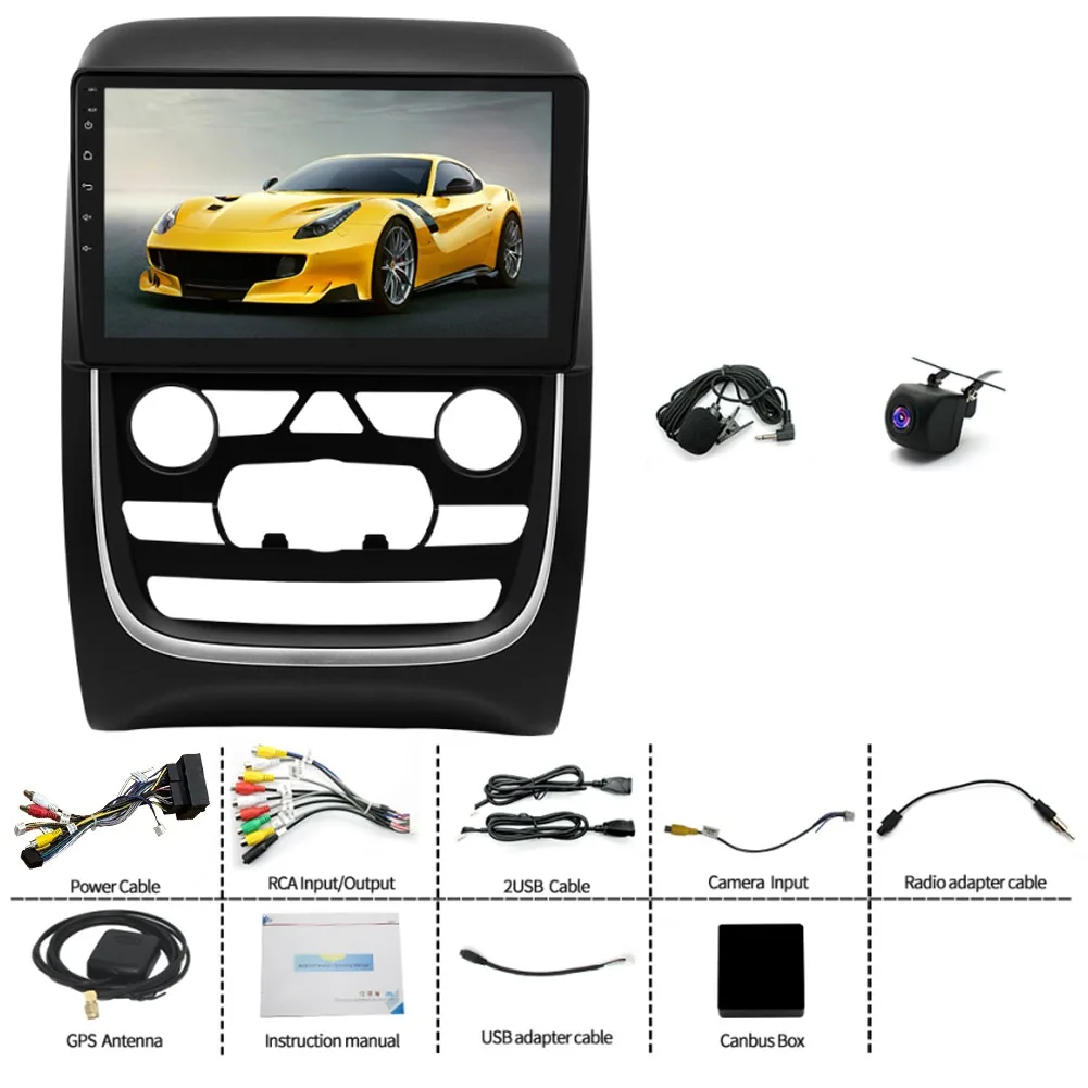 9 بوصة - CarPlay مدمج + Android Auto / 2+64G + كاميرا AHD + ميكروفون للملاحة الداخلية لـ 2014-2020 Dodge Durango Android 15