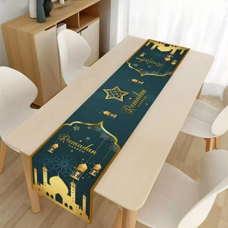 Ramadan Decoration 2025 Table Runner Eid Mubarak Decor For Home Tablecloth Islamic Muslim Party Eid Al-fitr Gifts