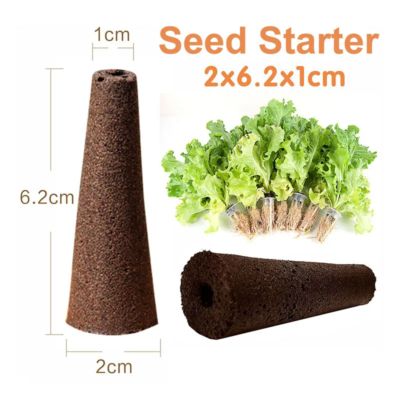 🔥 [100 Pieces Industrial Pack] Aerogarden Hydroponic Sponge Replacement Pack |   Mildew-Proof and Anti-Bacterial + Rapid Rooting |   General Purpose for Sprouts/Vegets (Suptical Farm/Group)