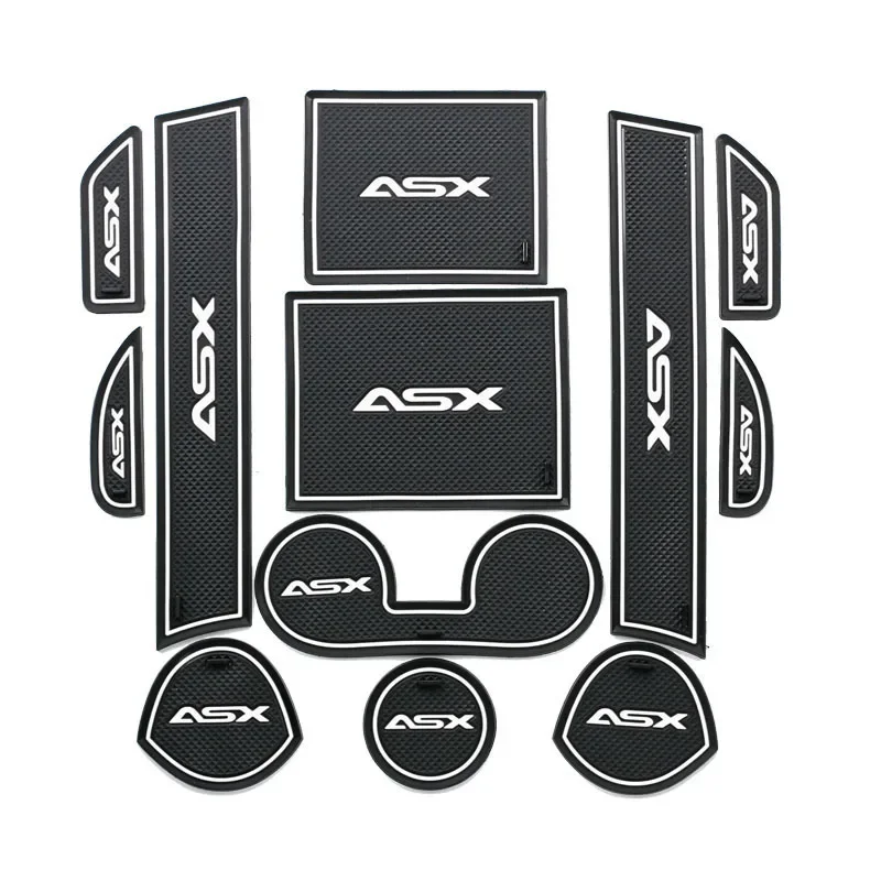 For Mitsubishi ASX 2013 - 2016 Door Slot Pad Car Anti Slip Mats 3D Rubber Mat Cup Cushion Dust mat Gate Slot Mat Car Accessories