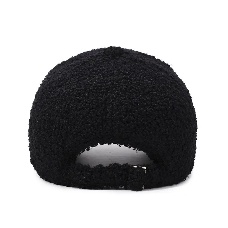 Autumn Winter Hat Women's Casual Warm Baseball Cap Street Plush Solid Color Versatile Peaked Cap