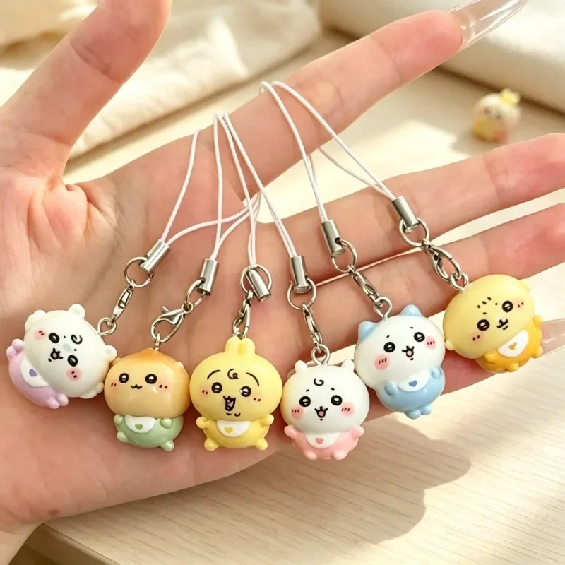 Kawaii Tiny Resin Pendant Cute Baby Outfit Usagi Hachiware Phone Lanyard Mini Keychain Small Bag Charm for Girls Student Gift
