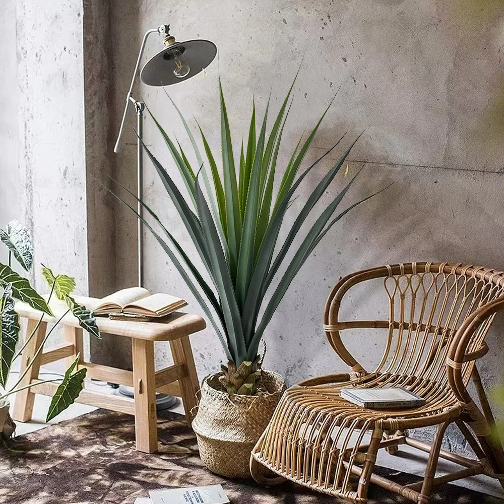 Plante artificielle en agave avec pot, fausse plante, plante en pot pour la maison, le bureau, le jardin, la décoration d'hôtel, cadeau de salle, 3,9 pieds