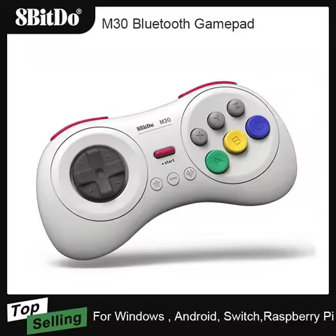 8Bitdo M30 Bluetooth Gamepad for Nintendo Switch Switch OLED PC macOS and Android with Sega Genesis Mega Drive Style
