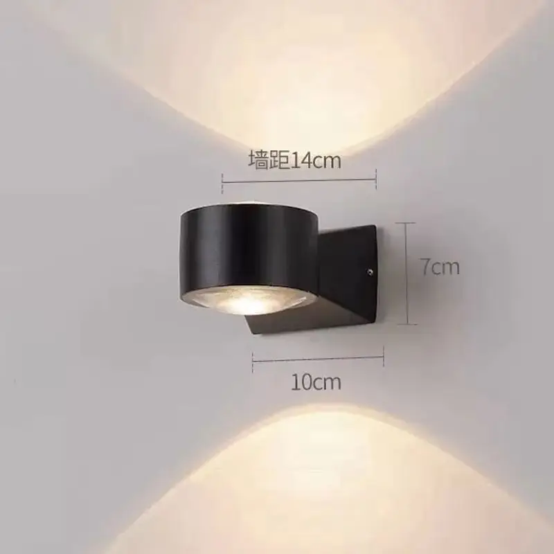 Up and Down LED Wall Lamp Waterproof IP65 Aluminium Interior Wall Light For Bedroom Living Room Corridor Indoor Outdoor Lighting