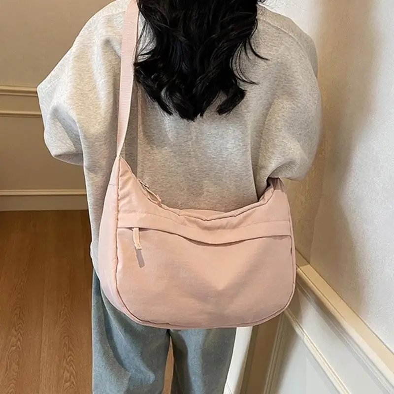 

Japanese Trend Nylon Satchel For Stylish Women Spacious Shoulder Crossbody Bags With Adjustable Strap For Travel or Work 547A