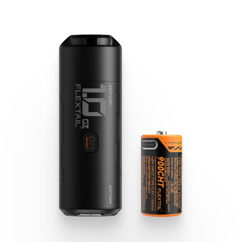 FLEXTAIL ZERO PUMP 2 - 28g Ultraleichte Camping-Luftpumpe Elektrischer Inflator für Isomatten, 900mAh Wiederaufladbarer Akku Inklusive