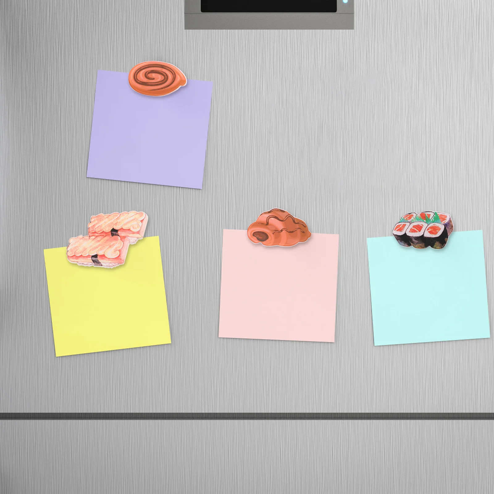 

10Pcs Sushi Fridge Magnets Magnetic Sticker Random Design Decoration for Refrigerator Whiteboard Locker Kitchen