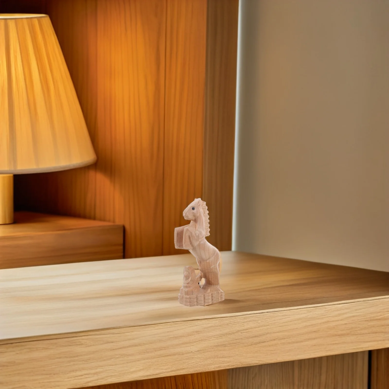 

Wooden Horse Statue Hand Carved Rearing Stallion Solid Wood Rustic Farmhouse Animal Art Home Decor Living Room Office