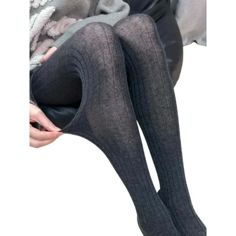 Tight Thin Leggings Sexy Tights Street Wear Women's Leggings Solid Slim Pantyhose Casual Super Stretchy Autumn Winter