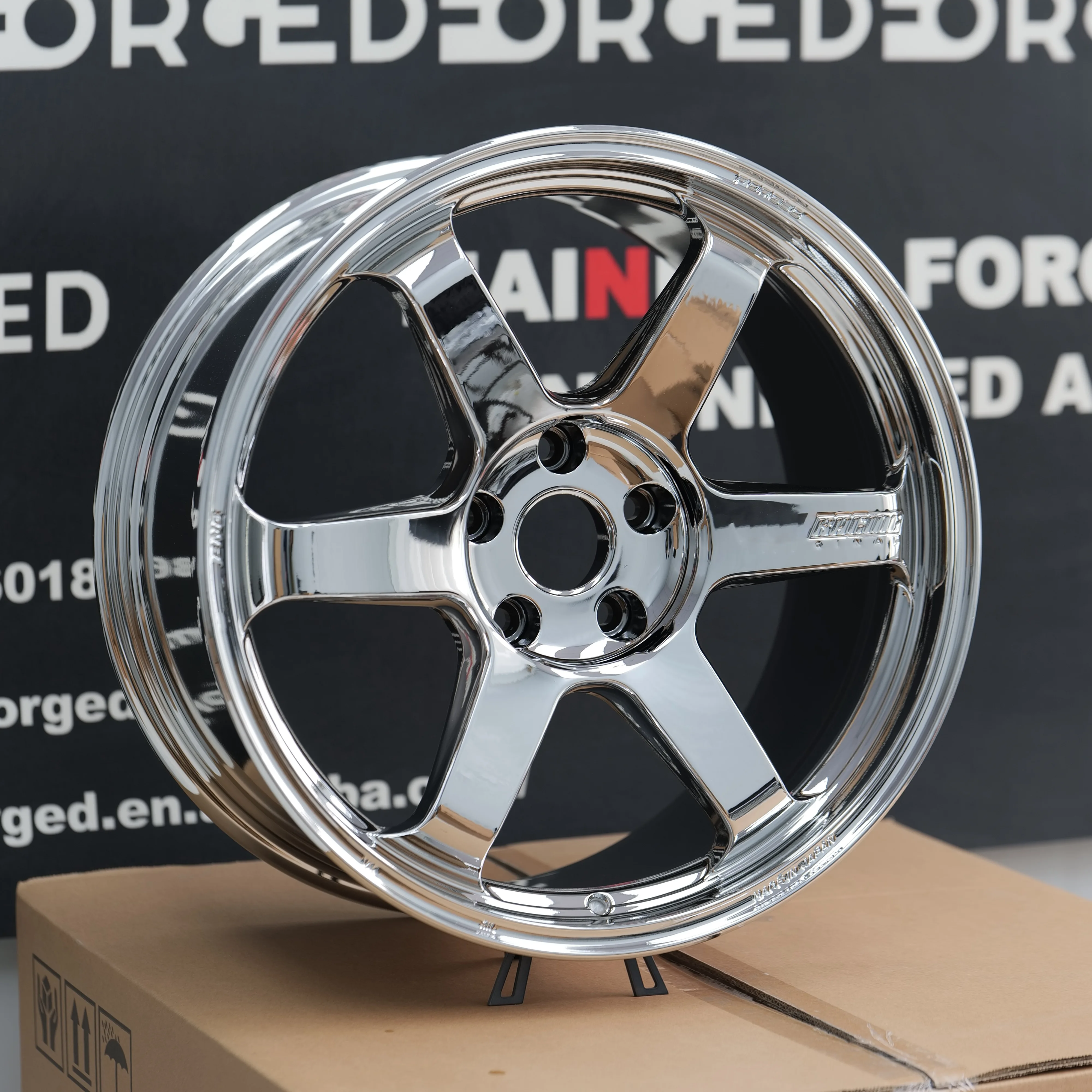 For  Forged Concave Chrome Wheels Rims 5x120 5x114.3 Replica Volk Racing Te37 for Tesla Model S Jdm  E46 E90 F80 F82