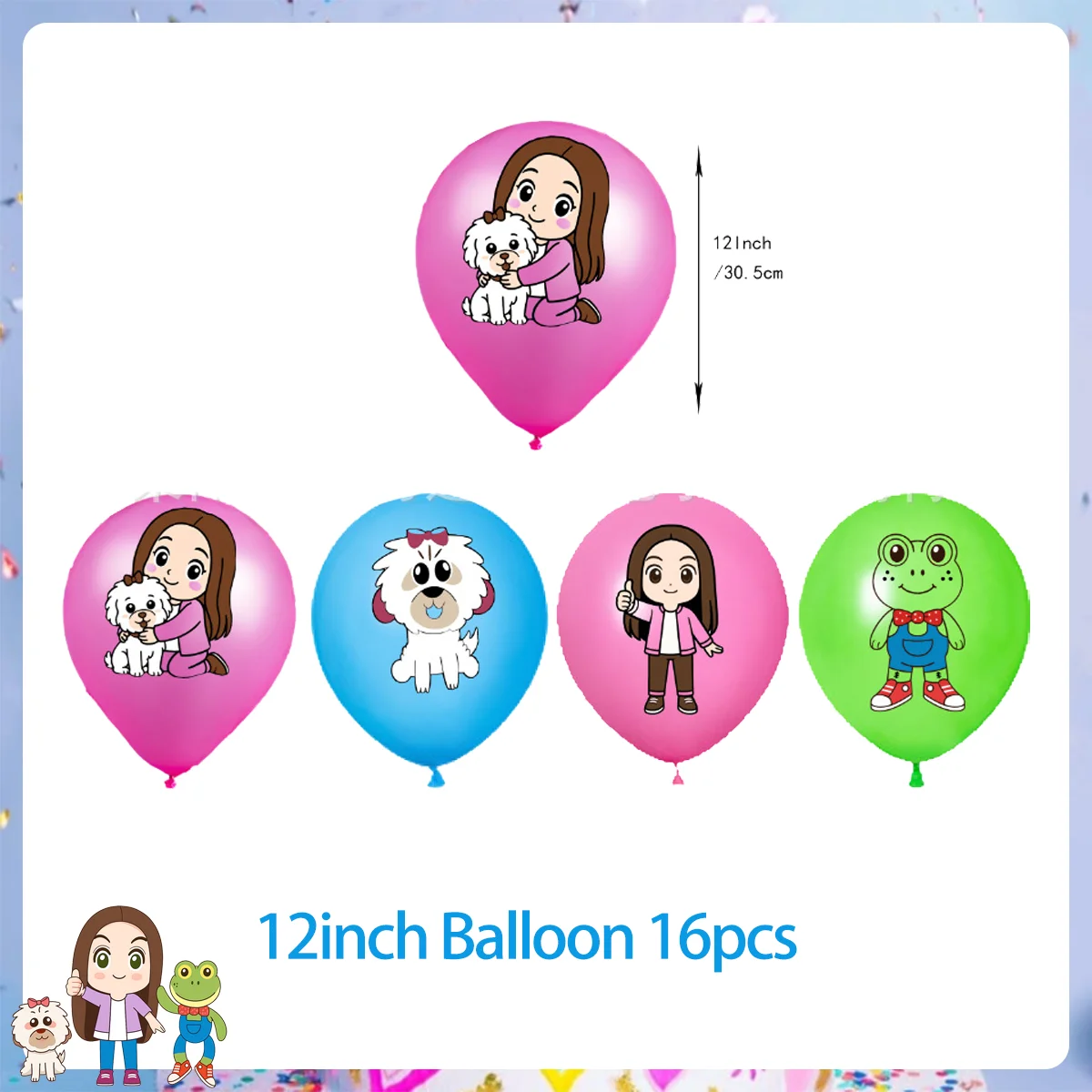 Mexican Ins Star Lara Campos Theme Birthday Party Decoration Balloon Backdrop Cake Topper Girls Photo Props Baby Shower Supplies view 4