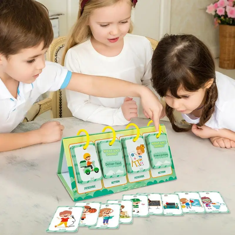 

Flash Cards For Action Cognition Action Description Learning Flash Cards Safe And Odorless Early Education Toy For Christmas