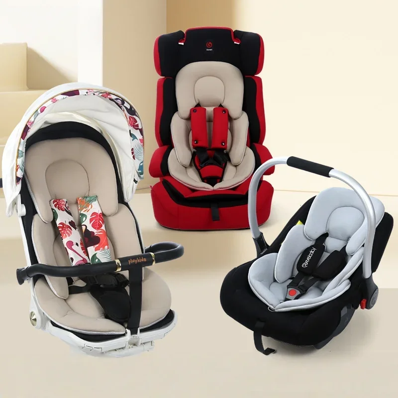 

Универсальный набор аксессуаров для детской коляски — подушка безопасности для корзины, внутренняя подушка, подушка для талии, защитная подушка и игрушка для новорожденных