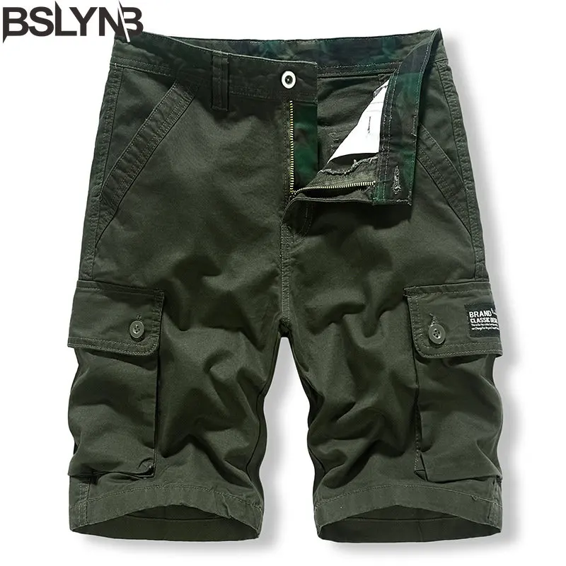 

New Men's Outdoor Workwear Cargo Shorts Man Multiple Pockets Cotton Cargo Pants