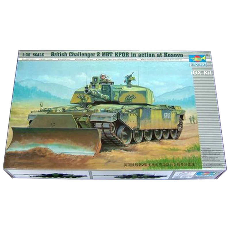 Trumpeter 00345 1/35 British Challenger II Main Battle Tank KFOR Display Child Military Toy Plastic Assembly Building Model Kit