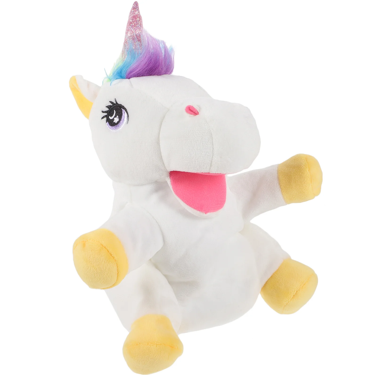 Animale Unicorno Burattino a mano Bambino Bambino Giocattoli Coniglio Animali di peluche in cotone Realistici