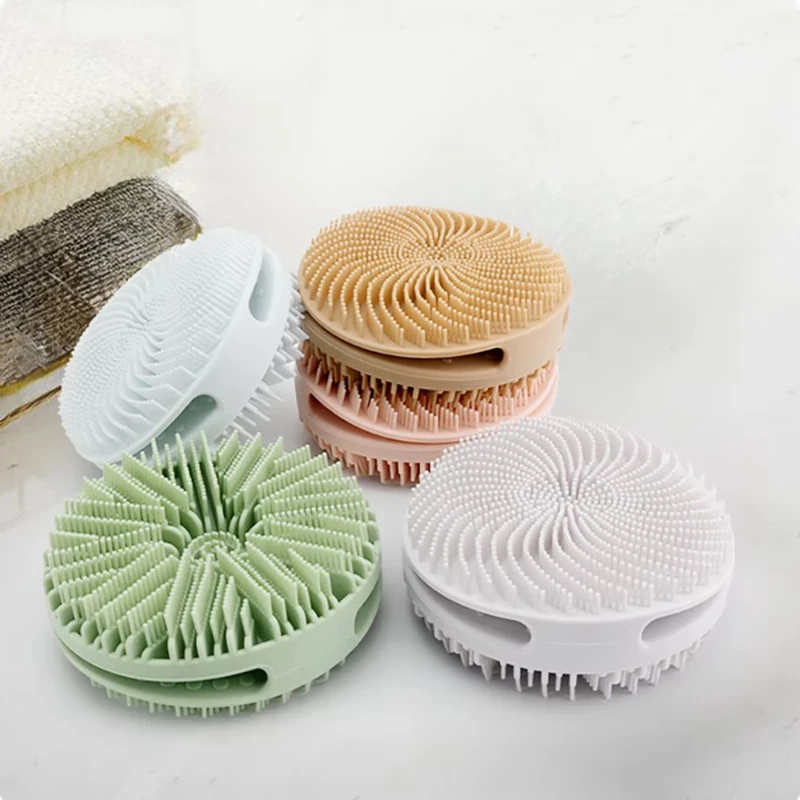 Dual-Sided Design 2-in-1 Silicone Body Scrubber Body Buffer Scrubber for Sensitive Skin Body Shower Scrubber Exfoliating Brush