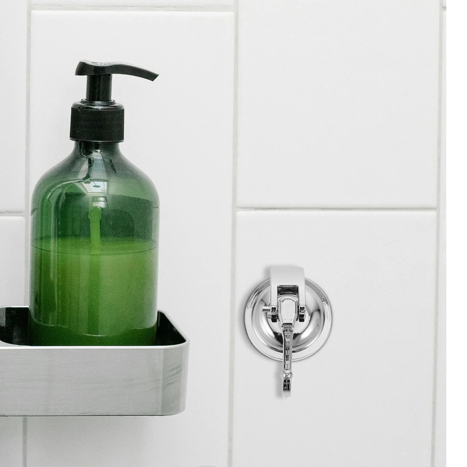 

2Pcs Suction Cup Hooks Bathroom Kitchen Dormitory Mirror Stainless Steel Panels Stable Practical Suction Cup Hooks