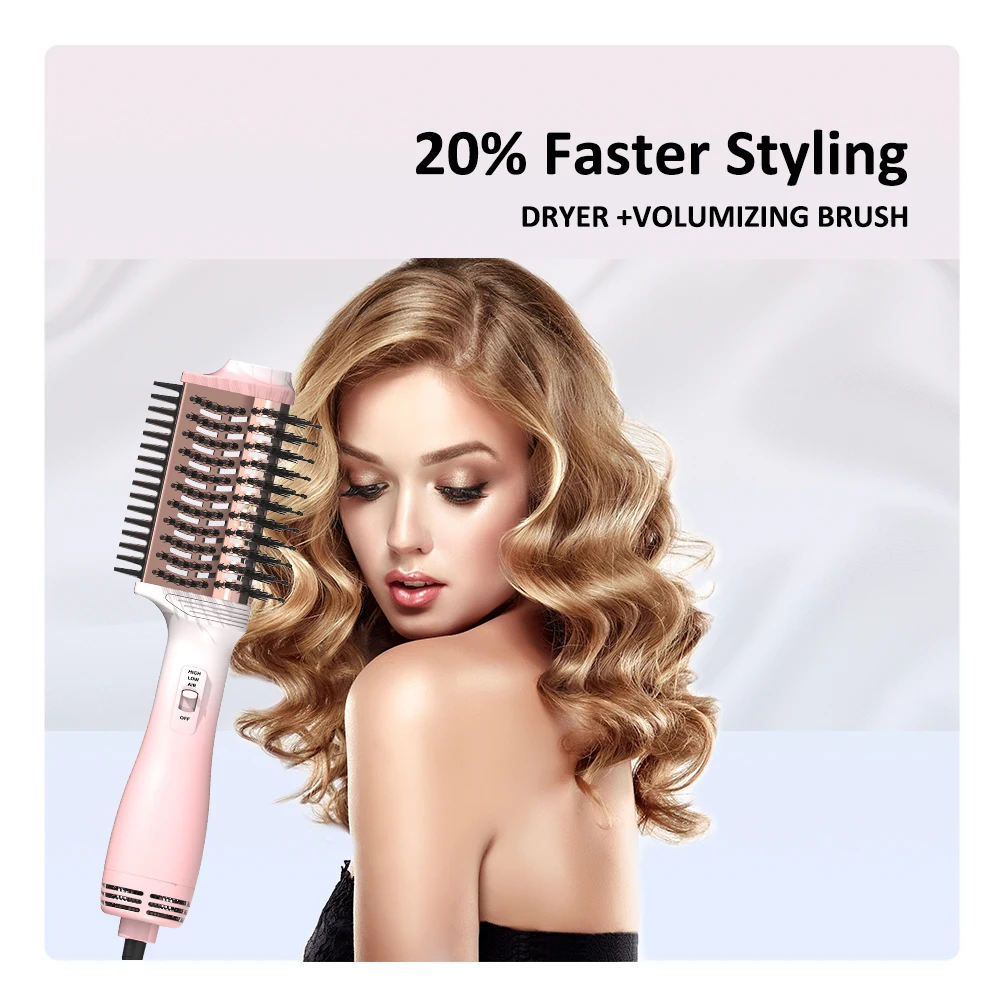 Hot Selling Factory Direct Supply Accept Customized Wide Comb Teeth  Multifunctional Fast Dying Portable Hot air Brush Comb