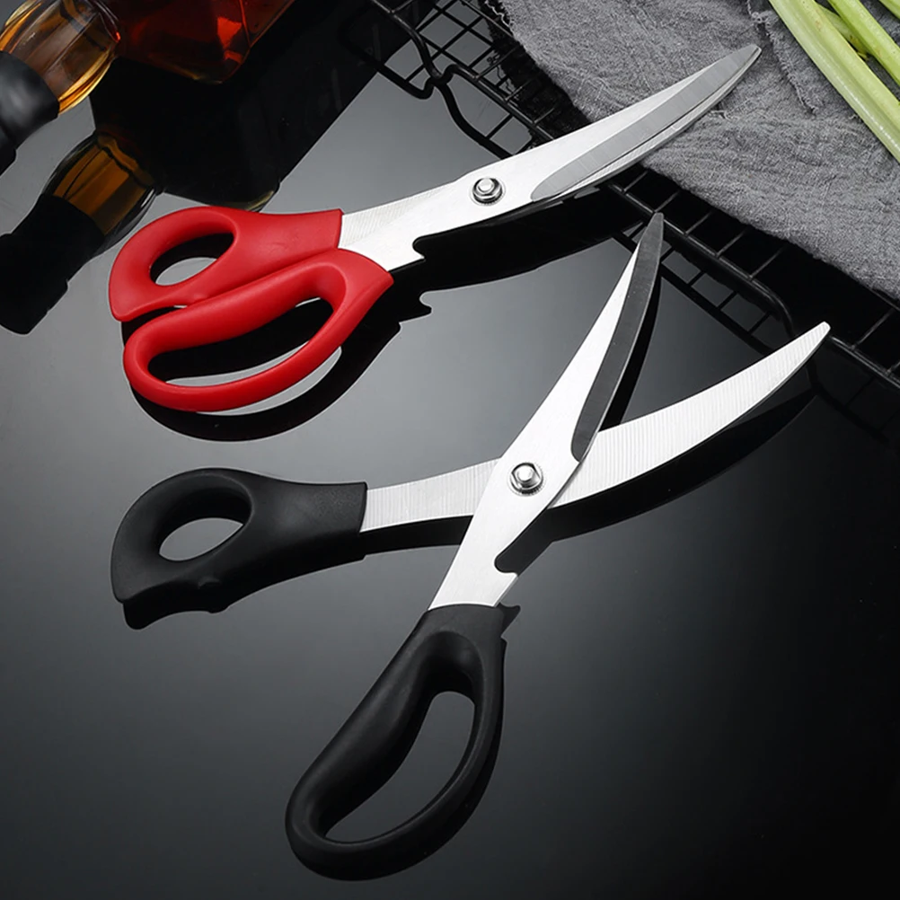 

2Sets Versatile Kitchen Scissors Stainless Steel Barbecue Scissor Easy Cut Sharp Blades Ergonomic Grip Chicken Bone Removal Time