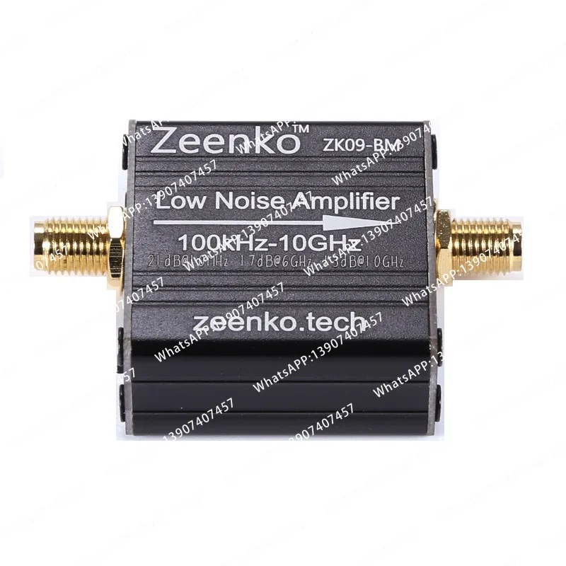 LNA Ultra Wideband RF Low Noise Amplifier USB Charging 100k-10GHz High Gain Amplifier ZK09