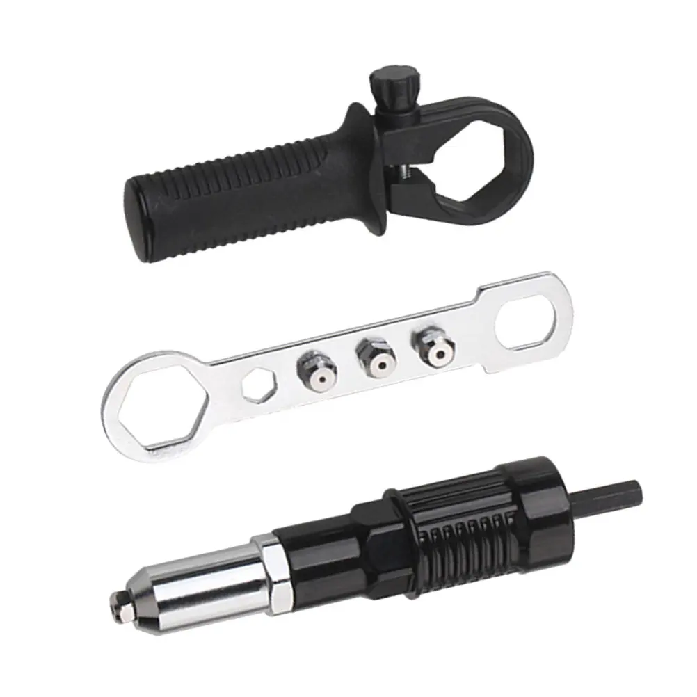 

1 комплект: Высококачественный адаптер для электрического заклепочника, инструмент для заклепки твердых металлов, быстросъемный соединитель для заклепочного пистолета