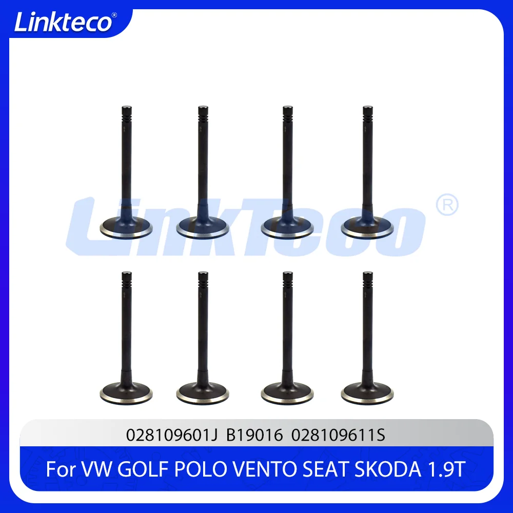 8PCS Intake&Exhaust Valve Fit 1.9 T L AEF AEY AGP AHB AKU AQM ASY For 1.9T 1.9L 93-09 VW GOLF POLO VENTO SEAT SKODA  028109601J