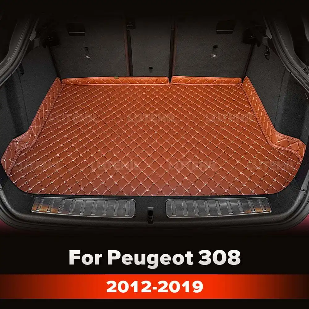 

For Peugeot 308 2012-2019 Custom Car Trunk Mat Anti-dirty Pad Protective Pad Cargo Liner Auto Interior Accessories