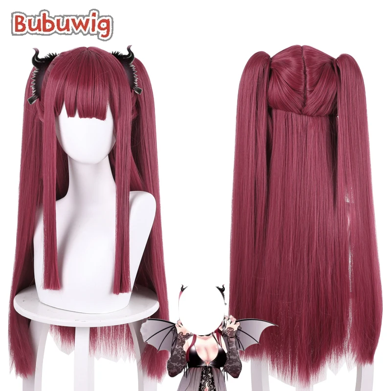 Bubuwig Synthetic Hair Anime Marin Kitagawa Cosplay Wig Women 80cm Long Wine Red Ponytail Wigs Heat Resistant