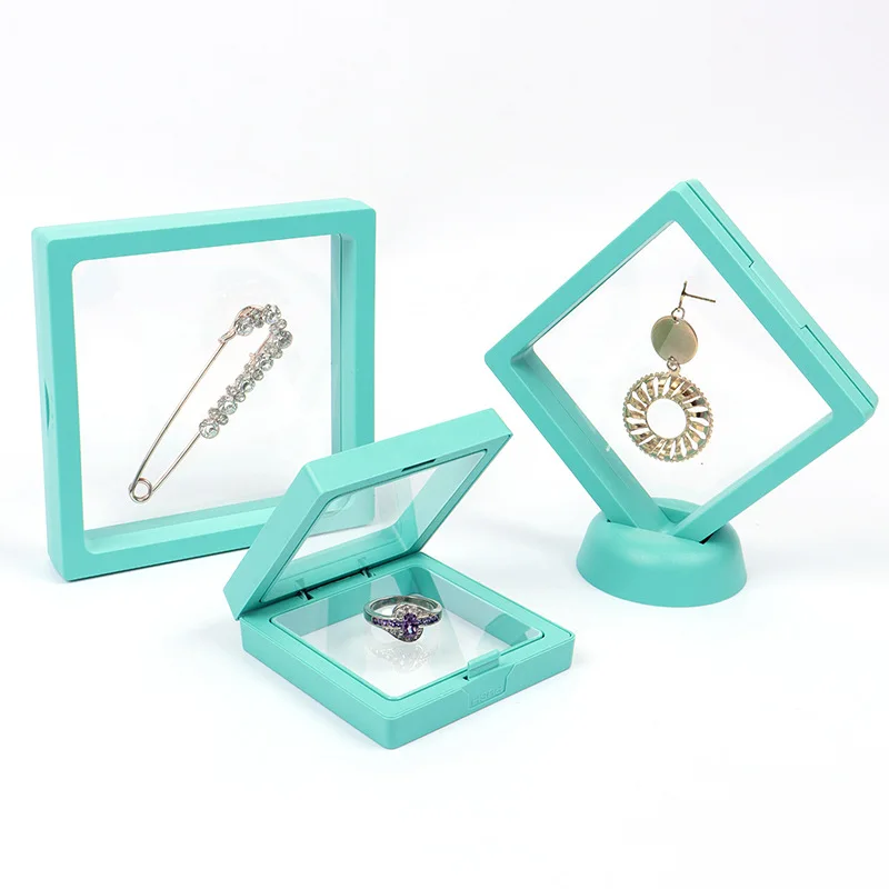 Transparent PE Film Jewelry Storage Box, Ring & Earring Case