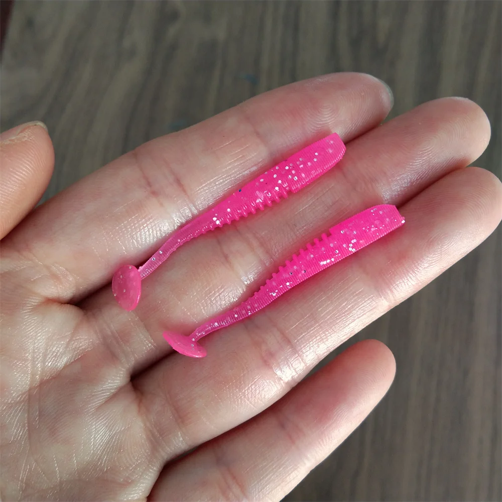 TSURINOYA 6 bags 120pcs T Tail Soft Bait Fishing Lure FLEX 38mm 0.4g Artificial Silicone UV Soft Baits For Ajing Rockfish