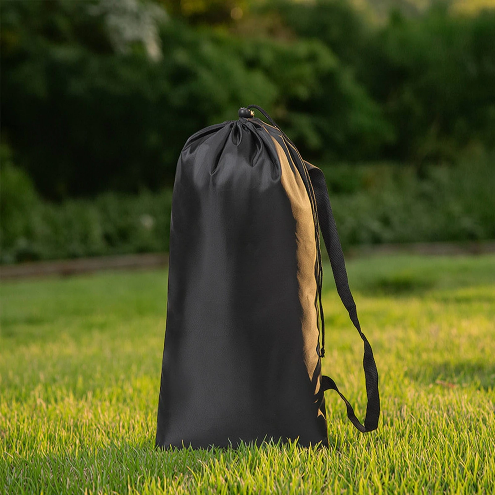 Drawstring Bag with Shoulder Strap Portable Cylindrical Storage Bag Stuff Sack Long-Lasting Compact for Campers, Camping