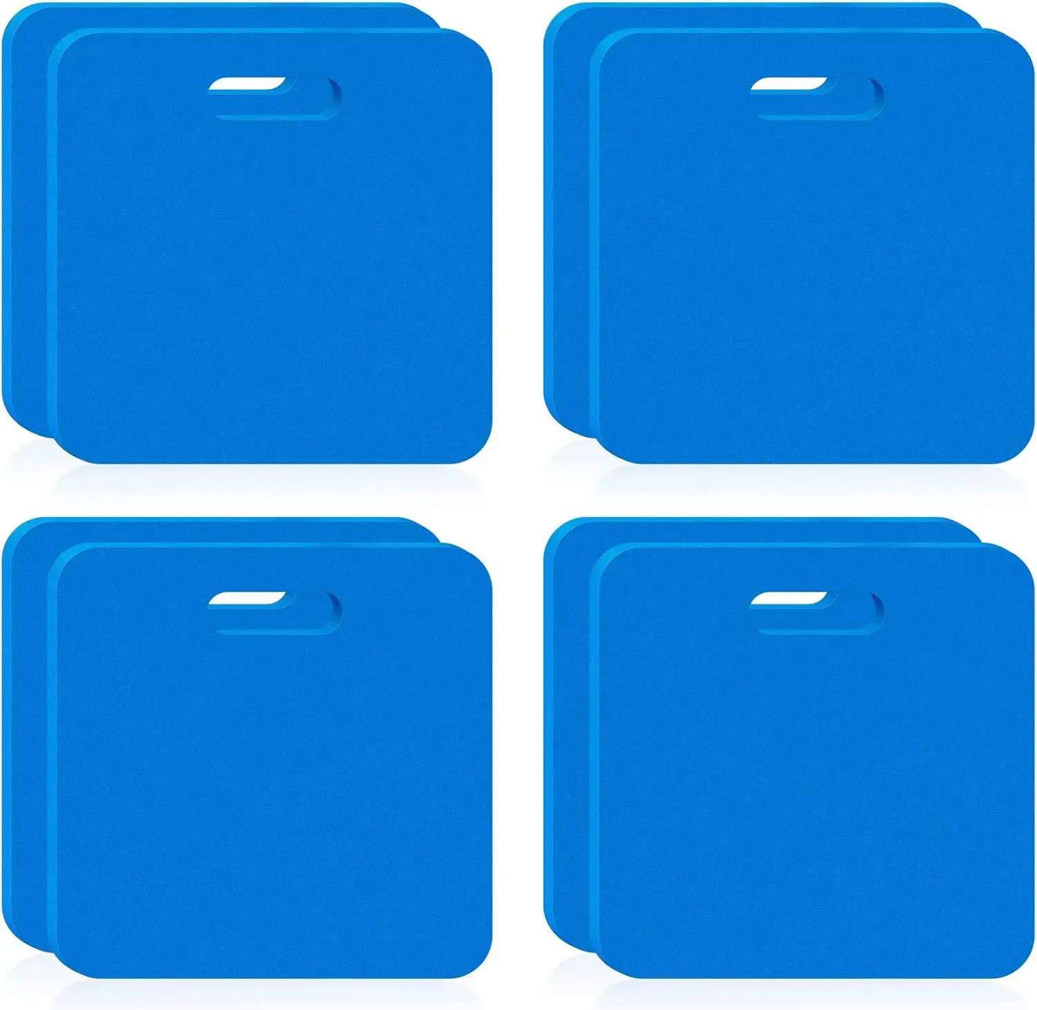 

8 Pcs Stadium Seat Cushion with Handle for Sports, Concerts, Camping, Fishing - Blue