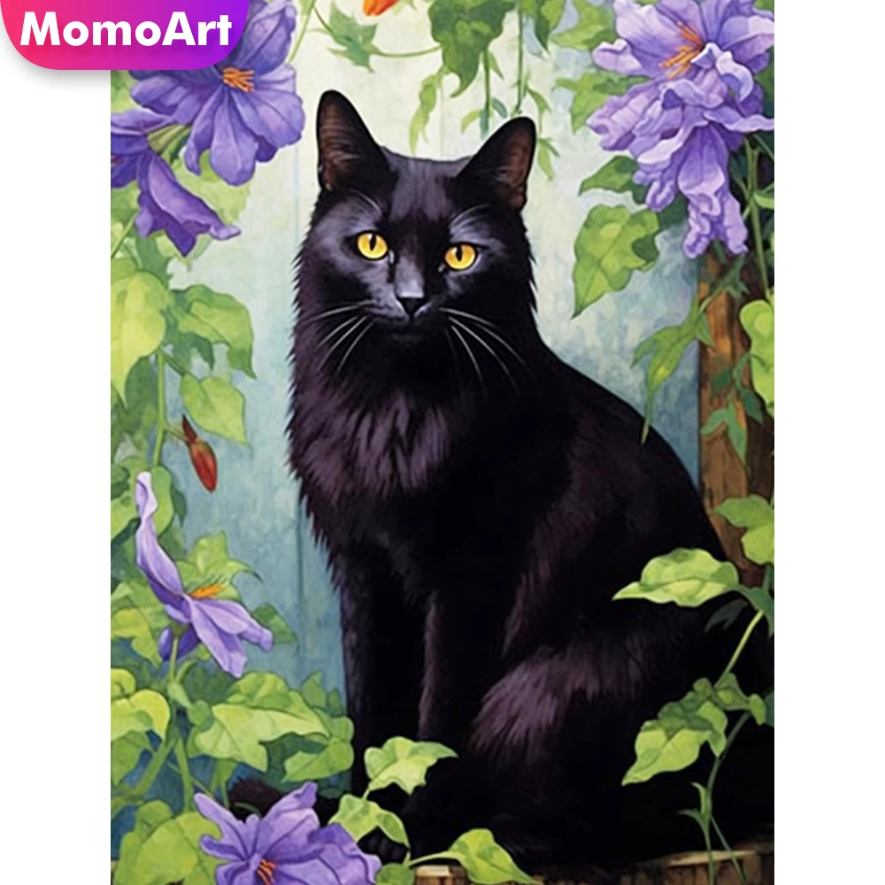 Momoart Diamond Painting Black Cat Acrylic Craft Supplies Di