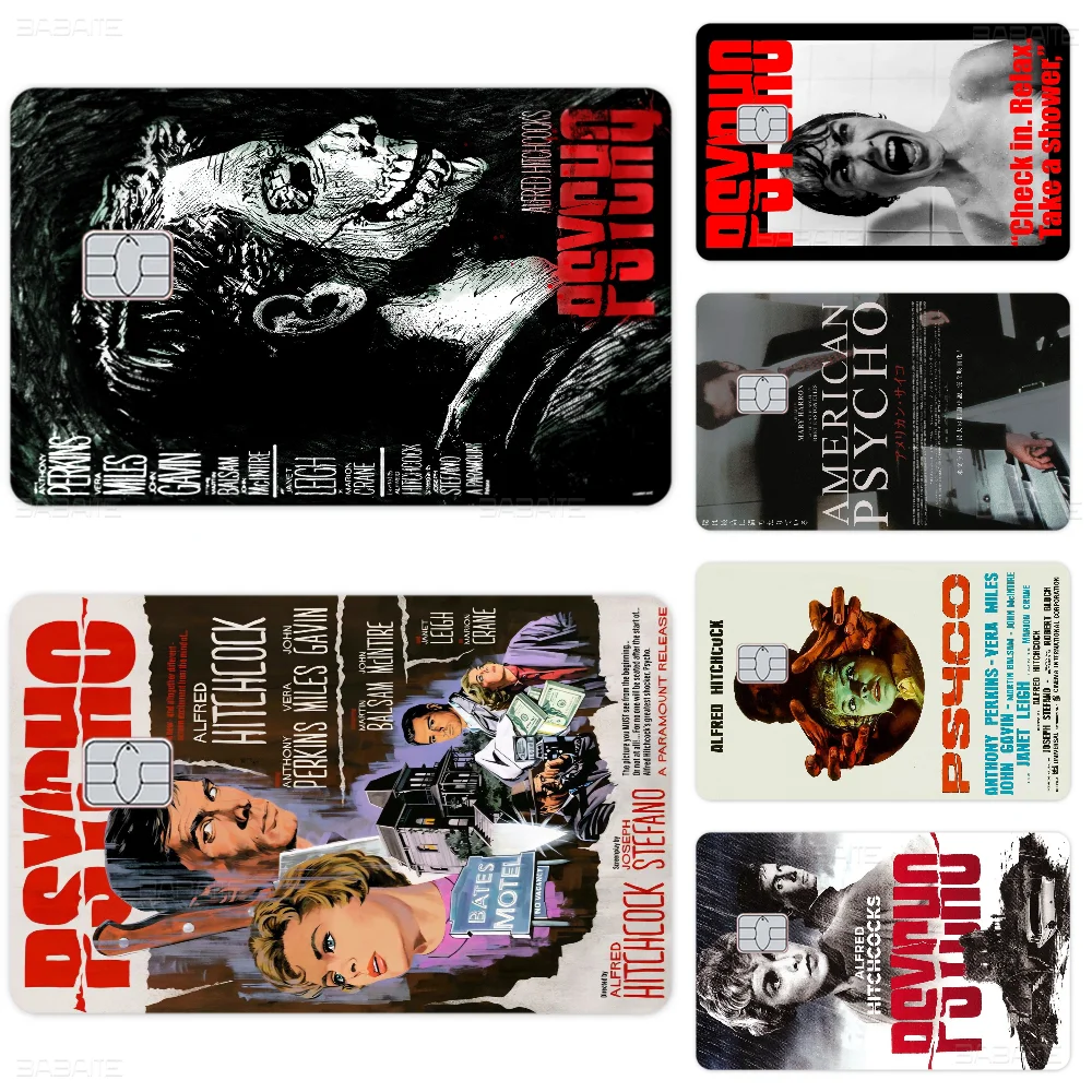 

Horror Movie Psycho Fashion Matte Gold Silver Black Matte Film Skin Sticker Tape For Bank Credit Debit Card