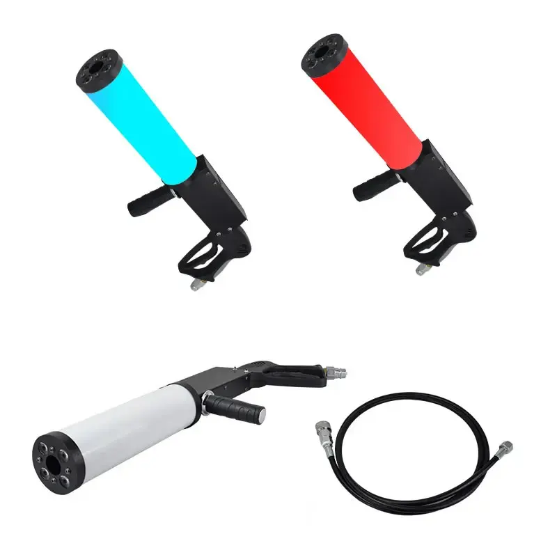 Butoy 2PCS CO2 Gun Toy LED Carbon Dioxide Gas Column Jet Stage Smoke Machine Stage Light Equipment for DJ Disco Dance Show Party