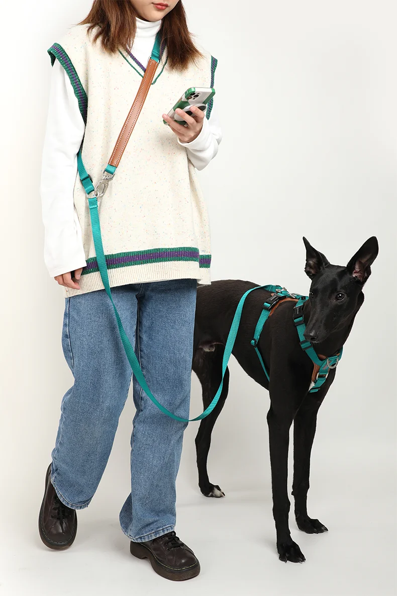 Dog Explosion-proof Impact Harnesses Comfortable  I-font Structure Vest Anti-Break Adjustable Safety Dog Leash