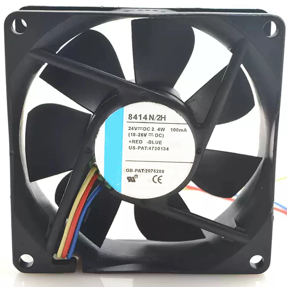 

8414N/2H 8414 N/2H DC 24V 2.4W 8cm 8025 80mm*80mm*25mm 3-Pin Cooling Fan