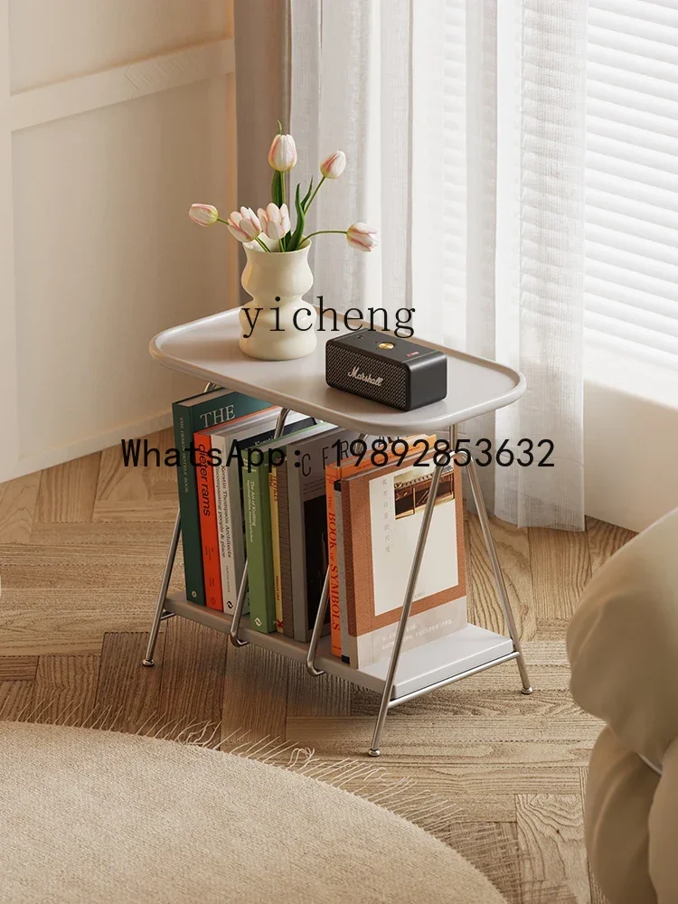 X4 magazine rack stainless steel shelf modern simple sofa side few books and newspapers storage rack home decor