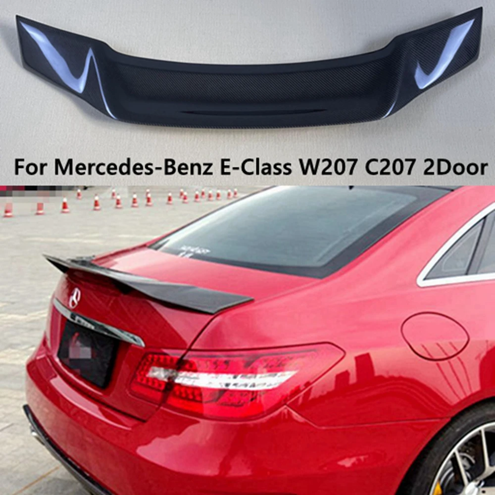 

For Mercedes-Benz E-Class W207 C207 2Door Coupe R Style Carbon Fiber Rear Spoiler Trunk Wing 2009-2019 FRP Forged carbon